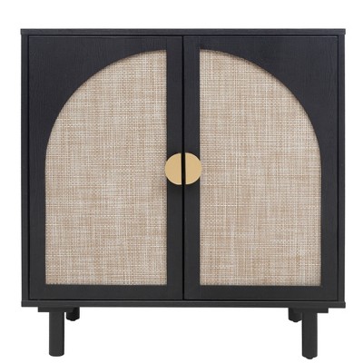 Vynxaria Decorative Storage Cabinets - Elegant Vanity Tables in Black/Beige