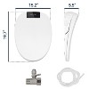ELECWISH Smart Heated Bidet Toilet Seat with Remote Control, Electric Toilet Seats with Adjustable Warm Water, Air Dryer, Night Lighting, LED Display - 2 of 4