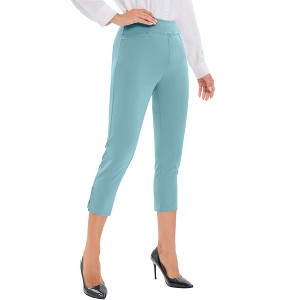 Clearlove Pants for Women Casual Summer Pull On Yoga Dress Work Jeggings Athletic Golf Crop Pants with Pockets - 1 of 4