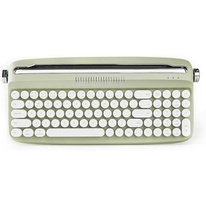 Upgraded Wireless Keyboard, Retro Typewriter Style with Integrated Stand, USB-C/Bluetooth with Cute Round Keycaps for Multi Device for Win/Mac - 1 of 4