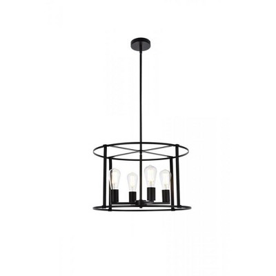 Elegant Lighting Agnys 4 lights pendant in black