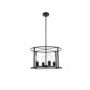 Elegant Lighting Agnys 4 lights pendant in black - 1 of 4
