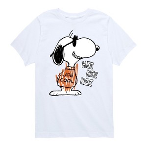 Boys' - Peanuts - Joe Cool Hee Hee Hee Short Sleeve Graphic T-Shirt - 1 of 4