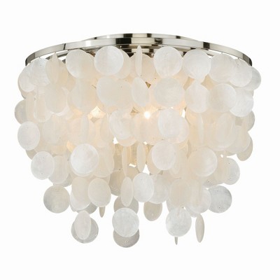 Vaxcel Elsa 3 - Light Flush Mount in  Satin Nickel