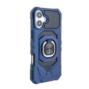 Reiko Kickstand Ring Holder TPU Shockproof Case for iPhone 16 PLUS - 1 of 4