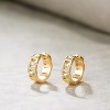 Cubic Zirconia Huggie Earrings 14k Gold Plated Tiny Earrings Small Huggie Hoop Earrings Simple Lightweight Hoops Gift for Women - 4 of 4