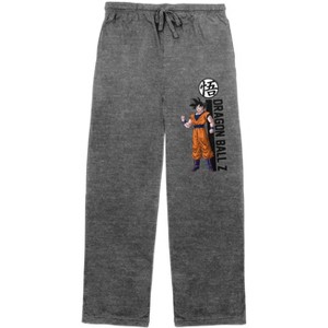 Dragon Ball Z Goku Men's Heather Gray Pajama Pants - 1 of 3