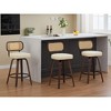 NicBex Set of 2 Bar Stools for Kitchen Island,Swivel Counter Bar Stools with Walnut Bentwood Frame,Bar Chairs for Dining Rooms,Kitchens - 4 of 4
