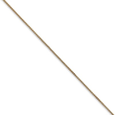 Black Bow Jewelry 0.8mm 14k Yellow Gold Spiga Pendant Chain Necklace