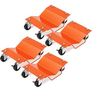 Acekool Set of 4 Car Wheel Dollies, 6000 lbs Capacity, 3" Swivel Casters, Locking Wheels, Anti-Skid Platform, Tire Dolly for Garage & Auto Repair - 1 of 4