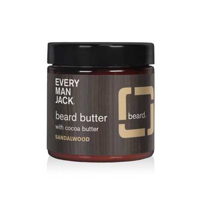 Every Man Jack Men's Moisturizing Sandalwood Beard Butter with Cocoa Butter and Shea Butter - 4oz