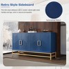 TIRAMISUBEST Sideboard Buffet Cabinet with Storage, Accent Storage Cabinet with Adjustable Shelves, Rectangular Metal Handles and Legs for Kitchen - 4 of 4