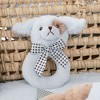 Bearington Baby Lil' Waggles, 5.5 Inch Blue Puppy Dog Plush Stuffed Animal, Soft Baby Boy Rattle - 2 of 4