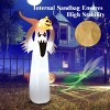 Costway 6FT Halloween Inflatable Blow Up Ghost w/ Pumpkin LED Lights Yard Decoration - 4 of 4