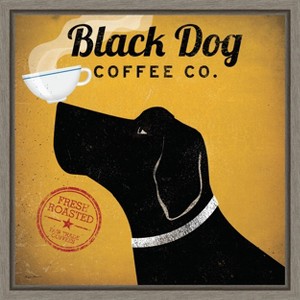 Amanti Art Black Dog Coffee Co by Ryan Fowler Framed Canvas Wall Art - 1 of 4