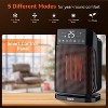 YASHE Space Heaters for Indoor Use, 1500W Portable Heater with Thermostat and Remote, 24H Timer, 75°Oscillation - 3 of 4