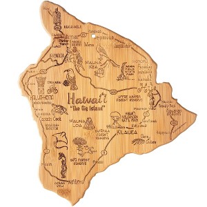 Totally Bamboo Destination Hawaii Serving and Cutting Board: Bamboo Island State Design, Lightweight, Hand Wash - 1 of 4