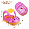 CoolWorld"Car-Shaped Baby Inflatable Pool Float with Sun Canopy for Toddlers 1-3 Years - Swim Ring Toy"DarkBlueLightBlue&Pink - 4 of 4