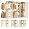 Aheaplus Corner Closet System with 6 Hanging Rods, Closet Organizer System with Shelves and Drawers - 3 of 4
