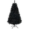6ft Tall Artificial Christmas Tree, Unlit Xmas Tree with 1000 Branch Tips, Auto Open, Steel Base, Holiday D¨¦cor for Home Office, Black - 2 of 4