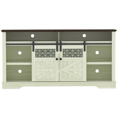 Tv Stand For Tvs Up To 75" With Open Shelves,Entertainment Center With Storage Cabinet Beige
