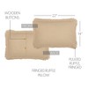 Burlap Vintage Pillow w/ Fringed Ruffle 14x22 VHC Brands - 3 of 4