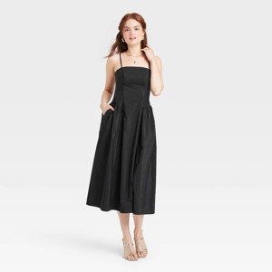 Women's Dropped Waist Midi A-Line Dress - A New Day™ - 1 of 3