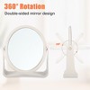 Unique Bargains Plastic Double-Sided Rotating Round Makeup Mirror 1 Pc - 4 of 4