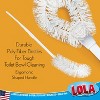 Lola Products Toilet Bowl Brush w/Curved Head, Coated Wire, Durable Poly Bristles, Reaches Under Toilet Bowl Rim, 3 Pack - 4 of 4