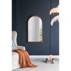 Okak 23*42/28*53IN Wooden Wall Mirror, Arched Full Length Mirror with Decorated Carving, Full Body Mirror for Living Room, Bedroom - 2 of 4