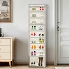 6/9-Tier Foldable Shoe Rack Organizer – Stackable Storage Cabinet with Magnetic Clear Doors, Portable for Closet, Entryway & Living Room - 2 of 4