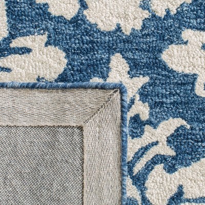 Elegant Azure 8' x 10' Hand-Tufted Wool Cotton Blend Area Rug