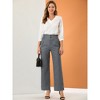 Allegra K Women's High Waist Casual Plaid Tartan Straight Leg Long Pants - 3 of 4