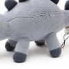 TopComfy Baby and Toddler Learning Toys Knitted Stuffed Dinosaur Soft Toy Thick Knitted Fabric Spines Horns Fun Playmate For Boys, Blue, 17"*6"*2" - 4 of 4