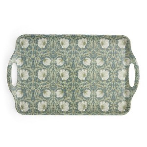 Pimpernel Morris & Co Privat Melamine Tray with Handles - Pastel Floral Serving Tray - Lightweight & Durable 19 x 12 Inch Serveware - 1 of 4