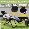 Zero Gravity Lounge Chair, Recliner Chair w/Removable Cushion, Headrest and Cupholder - 3 of 4