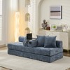 KTMBDW Convertible Sleeper Sofa Bed with 3 Pillows, Chenille Folding Mattress Couch with Armrest, Floor Sofa Lounge Couch for Living Room - 4 of 4