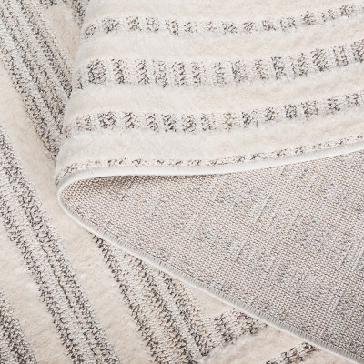 Elmhurst Ivory Geometric Square Wool Area Rug