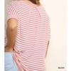 Women's Basic Stripe Top With Chest Pocket - Plus - umgee - image 2 of 3