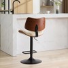 FONTOI 360°Swivel Bar Stools, Mid Century Upholstered Bar Chairs for Kitchen Island, Beige, 19.4"*46.2"*20" - 4 of 4