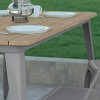 Emma and Oliver Indoor/Outdoor Dining Table with Umbrella Hole, 30" x 60" Rectangular All Weather Poly Resin Top and Black Steel Base - 4 of 4