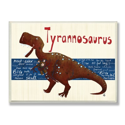 Tyrannosaurus Dinosaur Wall Plaque Art (10"x15"x0.5") - Stupell Industries