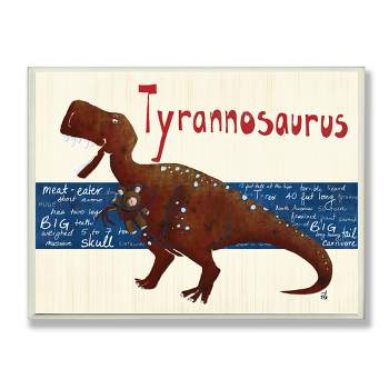 Tyrannosaurus Dinosaur Kids' Wall Plaque Art (10"x15"x0.5") - Stupell Industries