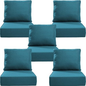 POCASSY 6" Outdoor Cushion Set, 24"x24" Replacement Water Resistant Zippered Cushion for Chairs - 1 of 4