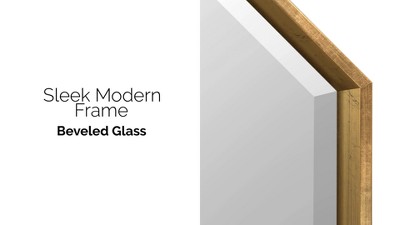 CalderOct 31.5" Gold Geometric Polished Wall Mirror