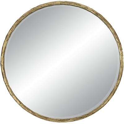 Uttermost Mulligan 34" Aged Gold Round Wall Mirror