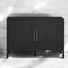 Storage Cabinet Sideboard with 2 Metal Handles & 2 Doors, MDF Wooden Sideboard Buffet Cabinet for Hallway,Adjustable Shelves,Oak Legs,Freestanding - 2 of 4