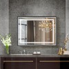 Whisen Touchable LED Bathroom Vanity Wall Mirror with HD Float Glass, Beveled Edge, Aluminum Frame and Anti-Fogging, 40"x30” - 2 of 4