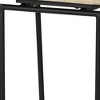 HomeRoots 31" Natural and Black Solid Wood and Metal Low Back Bar Height Bar Chair - 4 of 4