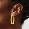 Black Bow Jewelry 5.75mm, 14k Gold Omega Back Oval Hoop Earrings, 35mm (1 3/8 Inch) - 3 of 4